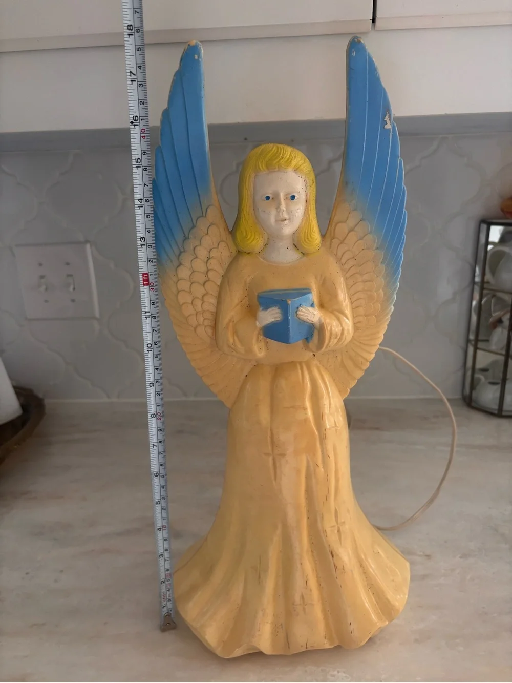 Vintage Christmas Angel Blow Mold Light
